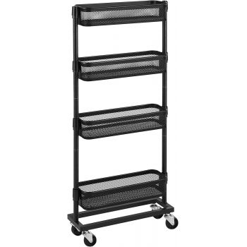 Stylish Slim Storage Cart Slide Out Trolley for Sa